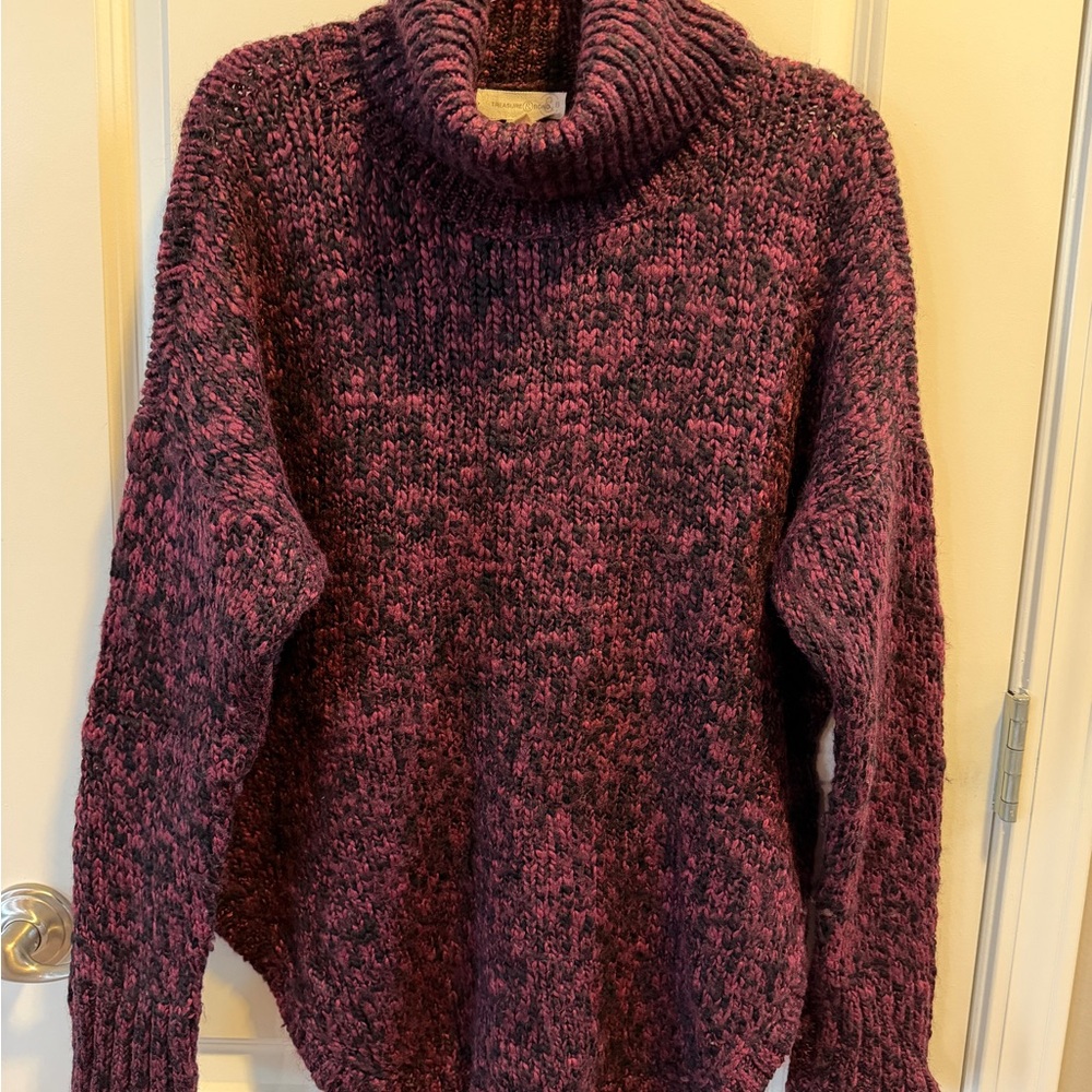 Treasure & Bond Burgundy Cowl Neck Sweater